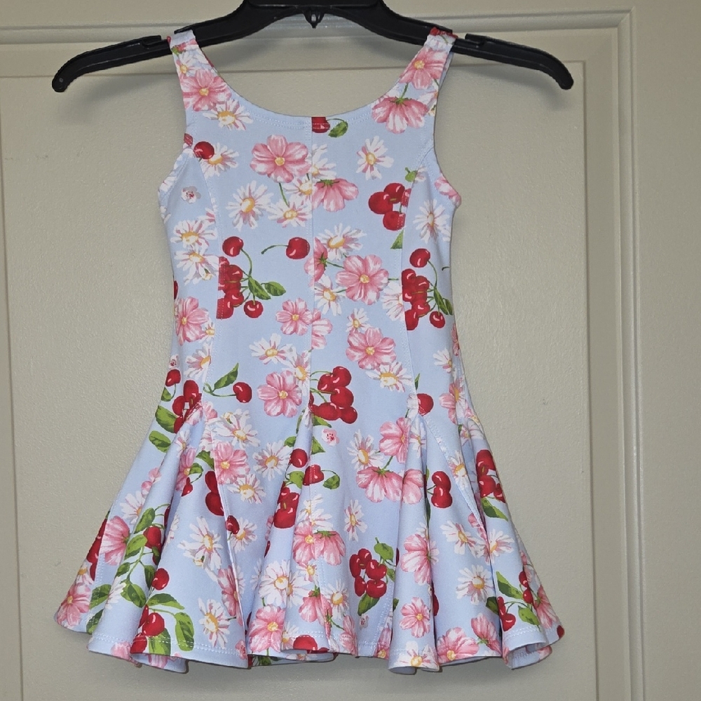Sleeveless Floral And Cherry BISCOTTI Dress